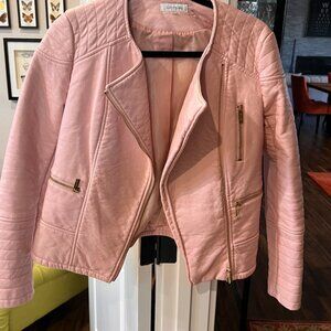 Calvin Klein Baby Pink Imitation Leather Women's Jacket (Size S)